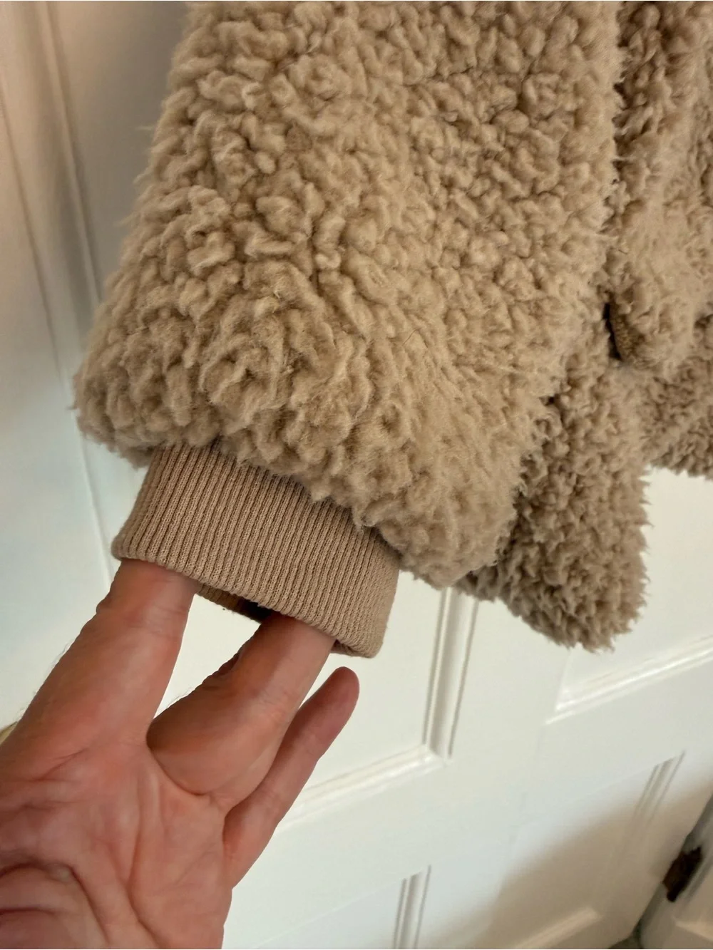 Kids Sherpa Button-Front Jacket - Taupe
